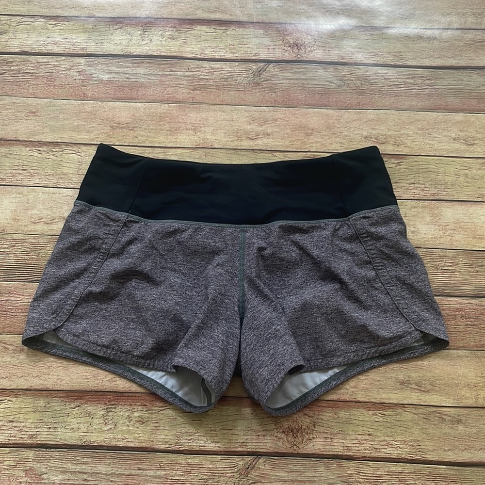 Lululemon Run Times Short II *4" - Heather Lux Multi Black / Black - 4
